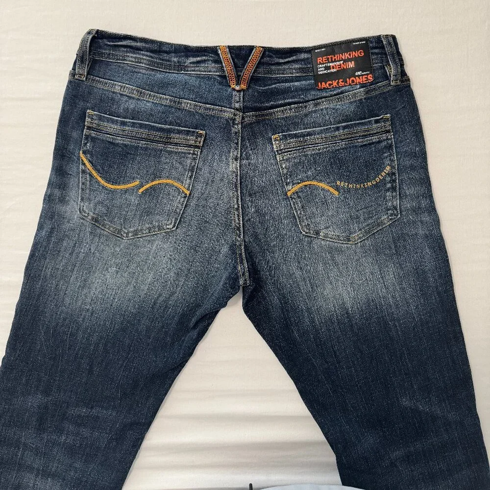 JACK & JONES Men's GLENN Slim Fit Jeans 34x32 NEW - Picture 3 of 4